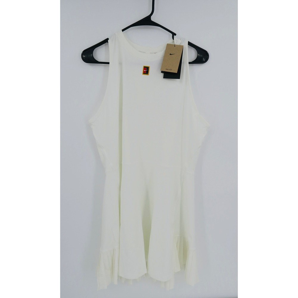 Nike Tennis Dress Womens XL White Dri Fit Pleated‎ Skirt Tennis Outfit